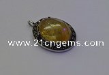 NGP6864 20*25mm oval citrine gemstone pendants wholesle