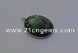 NGP6871 20*25mm oval amazonite gemstone pendants wholesle