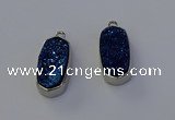 NGP6900 10*22mm - 12*25mm freeform plated druzy quartz pendants