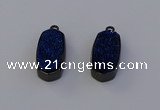 NGP6922 10*22mm - 12*25mm freeform plated druzy quartz pendants