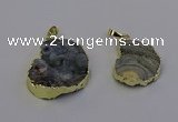 NGP6943 18*25mm - 25*30mm freeform druzy agate pendants wholesale