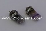 NGP6957 12*20mm - 10*25mm freeform amethyst pendants wholesale