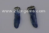 NGP6959 10*35mm - 15*45mm freeform blue kyanite pendants