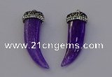 NGP6963 12*40mm - 15*45mm horn agate gemstone pendants