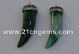 NGP6966 12*40mm - 15*45mm horn agate gemstone pendants