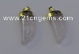 NGP6992 12*40mm - 15*45mm horn white crystal pendants wholesale