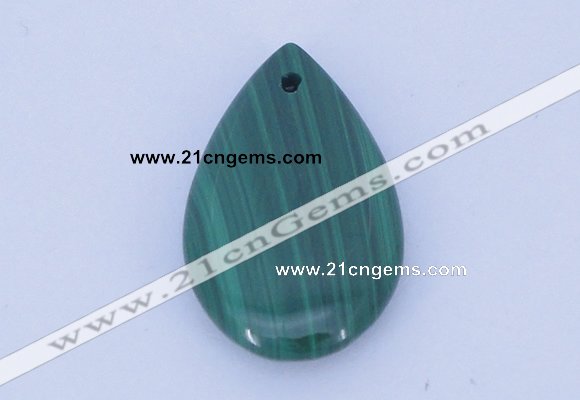 NGP700 15*25mm flat teardrop natural malachite gemstone pendant