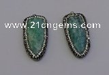 NGP7015 20*45mm arrowhead amazonite gemstone pendants wholesale