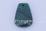 NGP702 20*30mm trapezoid natural malachite gemstone pendant