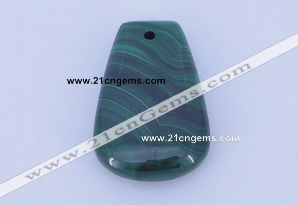 NGP702 20*30mm trapezoid natural malachite gemstone pendant