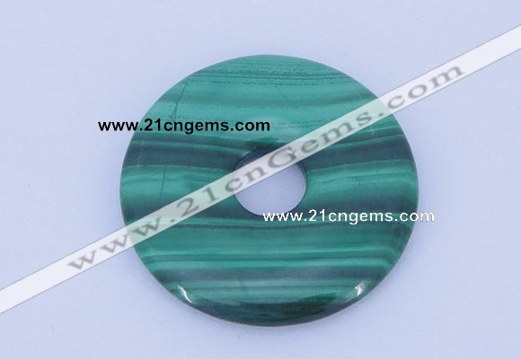 NGP704 30mm natural malachite gemstone donut pendant