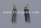 NGP7045 8*32mm - 10*30mm rectangle blue kyanite pendants