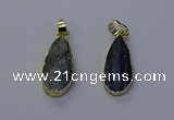 NGP7046 12*25mm - 13*28mm flat teardrop blue kyanite pendants