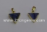 NGP7048 14*15mm triangle blue kyanite pendants wholesale