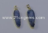 NGP7049 13*35mm - 14*40mm flat teardrop blue kyanite pendants