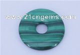 NGP705 35mm natural malachite gemstone donut pendant