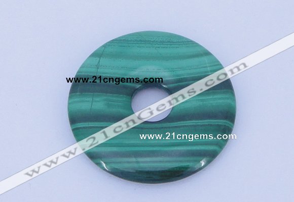 NGP705 35mm natural malachite gemstone donut pendant