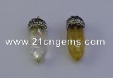 NGP7058 12*30mm - 15*35mm faceted bullet citrine pendants