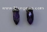 NGP7060 12*30mm - 15*35mm faceted bullet amethyst pendants