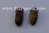 NGP7069 12*30mm - 15*35mm faceted bullet yellow tiger eye pendants