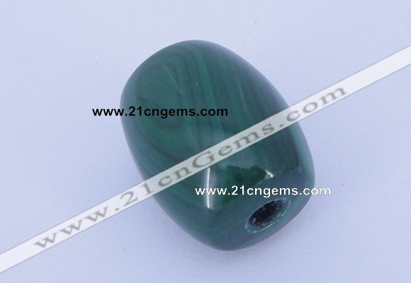 NGP707 16*19mm drum natural malachite gemstone pendant