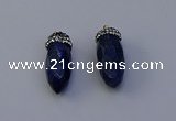 NGP7073 12*30mm - 15*35mm faceted bullet lapis lazuli pendants