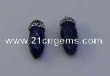 NGP7073 12*30mm - 15*35mm faceted bullet lapis lazuli pendants