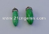 NGP7083 12*30mm - 15*35mm faceted bullet white howlite turquoise pendants