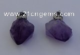 NGP7088 25*35mm - 28*45mm faceted nuggets amethyst pendants