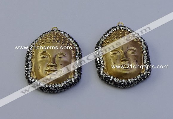 NGP7090 30*40mm buddha white jade pendants wholesale