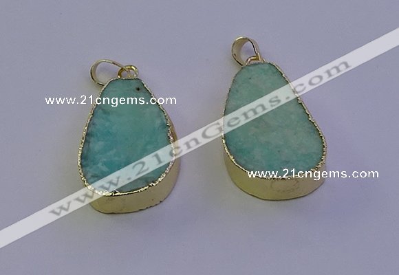 NGP7134 20*30mm - 22*32mm freeform amazonite gemstone pendants