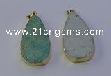 NGP7135 25*50mm - 28*55mm freeform amazonite gemstone pendants