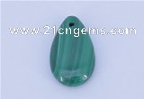 NGP714 12*20mm flat teardrop natural malachite gemstone pendant