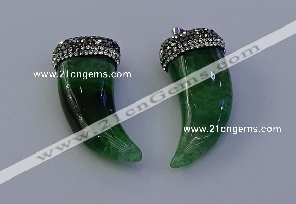 NGP7142 20*50mm - 22*55mm oxhorn agate gemstone pendants