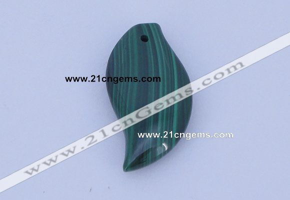 NGP715 15*37mm marquise natural malachite gemstone pendant