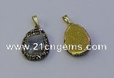 NGP7151 20*25mm freeform druzy agate pendants wholesale