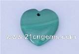 NGP716 30*30mm heart natural malachite gemstone pendant