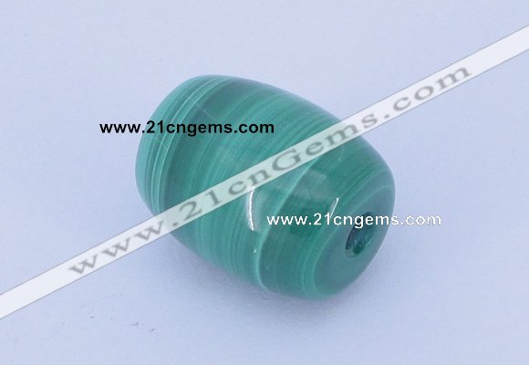 NGP719 11*14mm drum natural malachite gemstone pendant