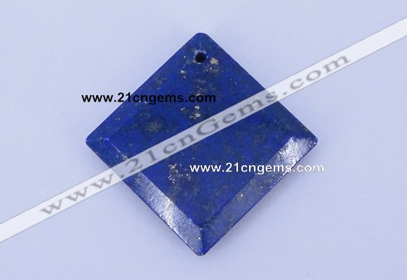 NGP720 6*32mm diamond natural lapis lazuli gemstone pendant