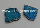 NGP7229 30*50mm - 40*60mm freeform sea sediment jasper pendants