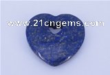 NGP723 26*26mm heart natural lapis lazuli gemstone pendant