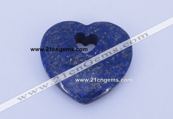 NGP723 26*26mm heart natural lapis lazuli gemstone pendant