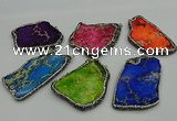 NGP7231 30*50mm - 40*60mm freeform sea sediment jasper pendants