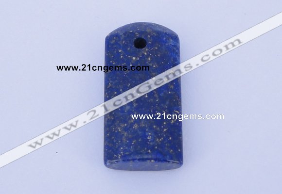 NGP724 14*29mm rectangle natural lapis lazuli gemstone pendant