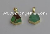 NGP7240 15*20mm australia chrysoprase pendants wholesale