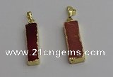 NGP7242 15*28mm rectangle mookaite gemstone pendants wholesale