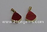 NGP7246 15*20mm flat teardrop mookaite gemstone pendants