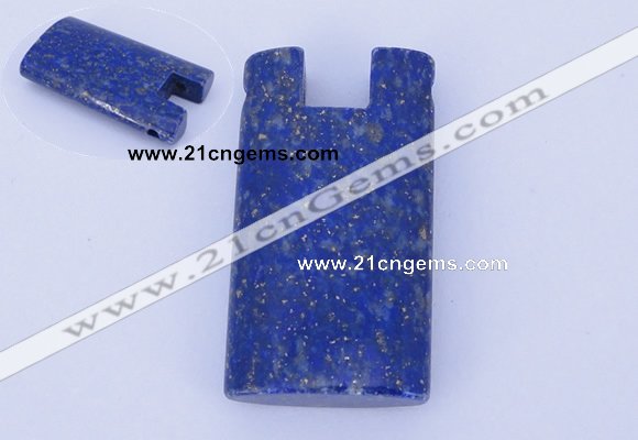 NGP725 18*32mm rectangle natural lapis lazuli gemstone pendant