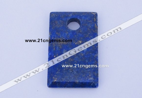 NGP726 21*31mm rectangle natural lapis lazuli gemstone pendant