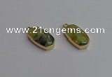 NGP7263 13*25mm faceted freeform green rutilated quartz pendants